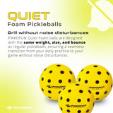 Small Mini Pickleball Net 5 Ft & Silent Pickleball Balls - Quiet Foam Pickleballs for Indoor and Outdoor Practice Bundle
