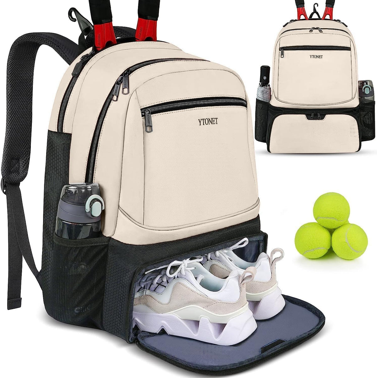 Tennis Bag Tennis Backpack for Women Men 2 Rackets