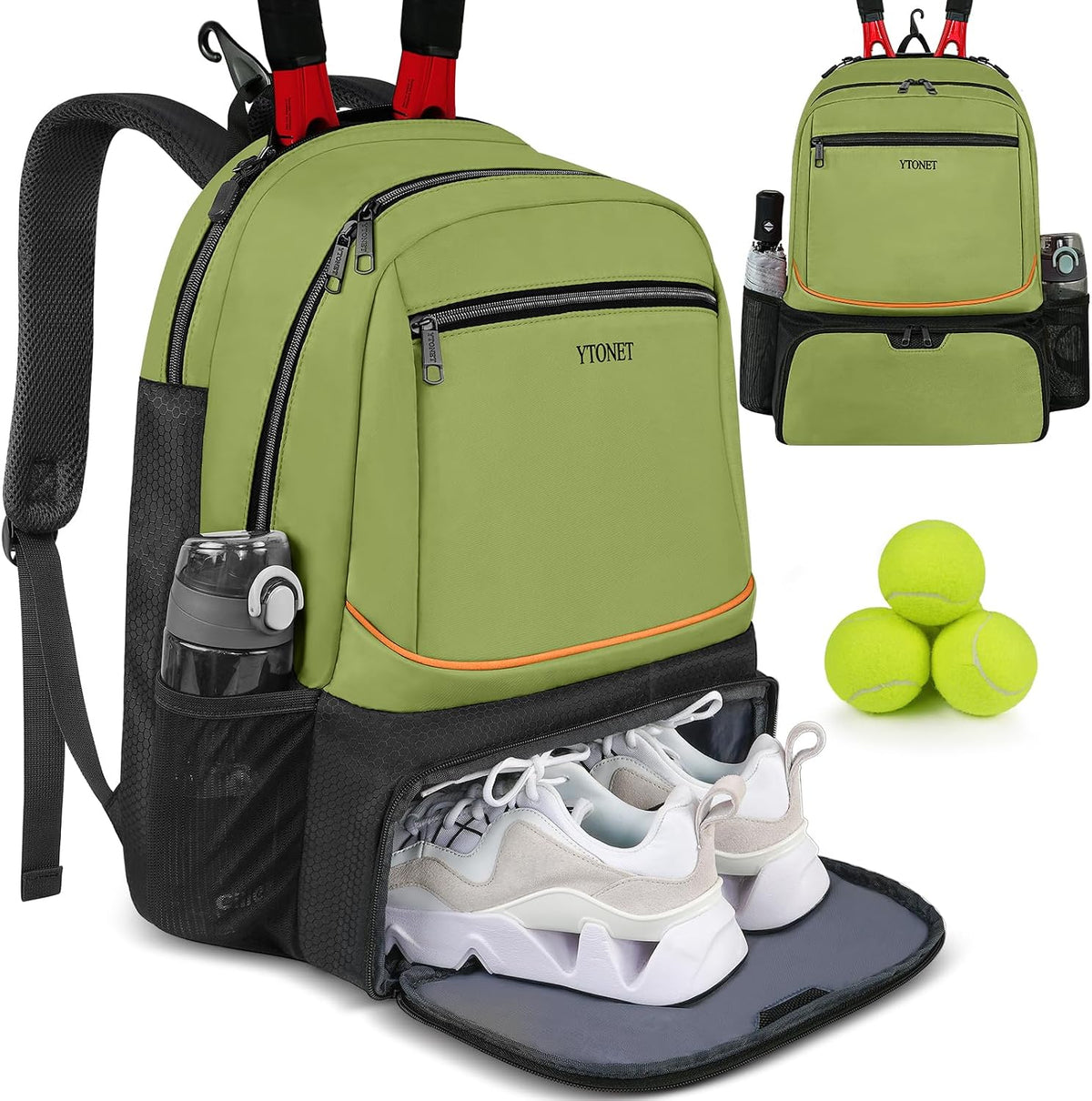 Tennis Bag Tennis Backpack for Women Men 2 Rackets