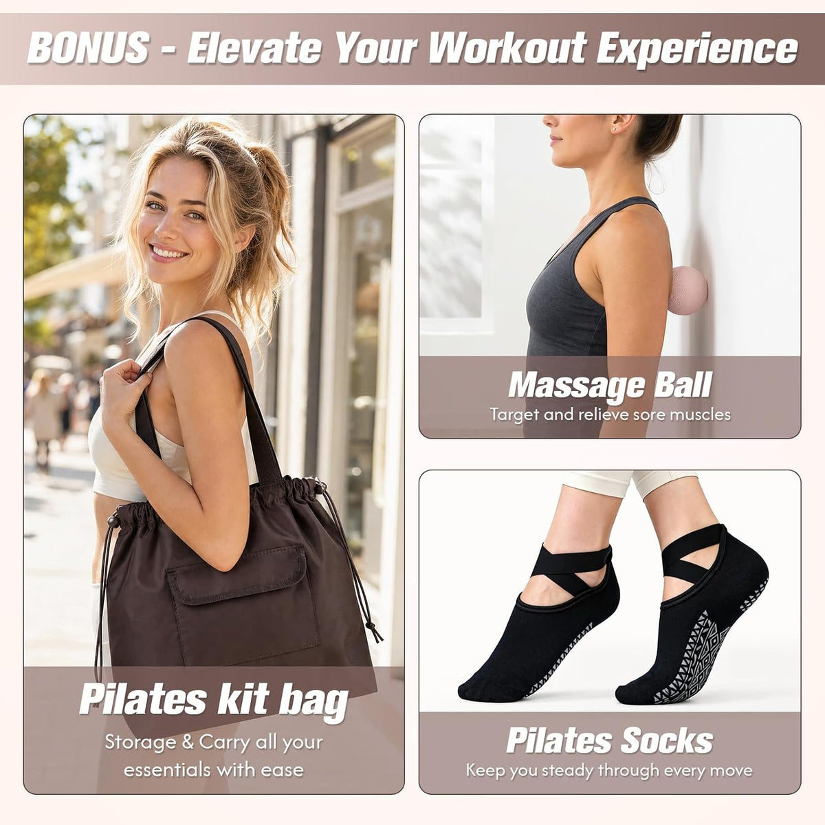 Complete Home Pilates Kit with Ring, Ball & Resistance Bands