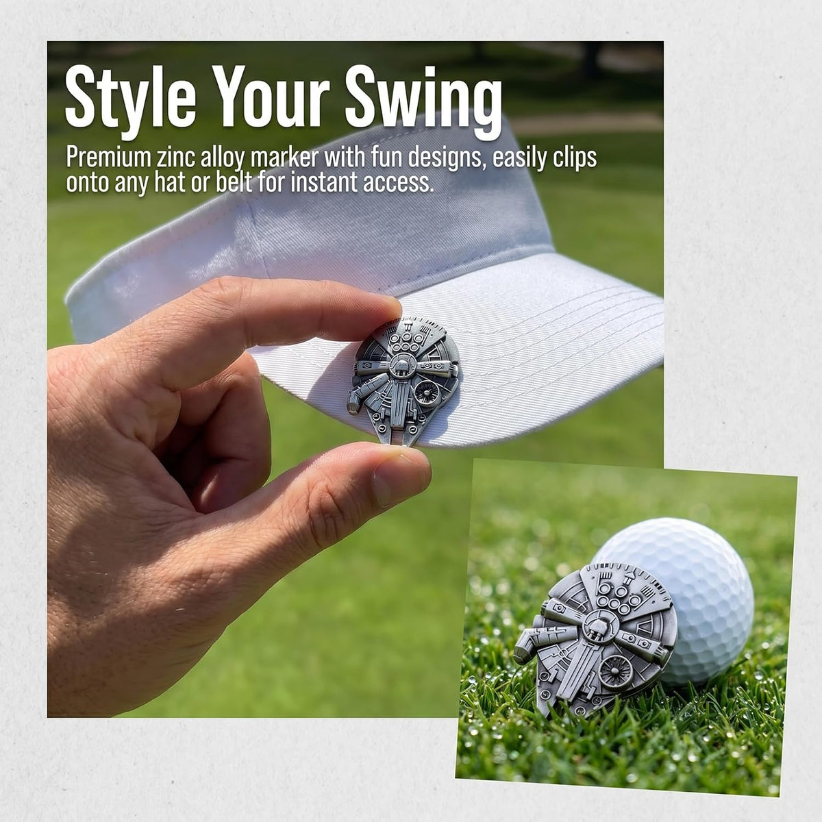 Magnetic Golf Ball Marker Hat Clip – Fun Golf Gift & Course Accessory