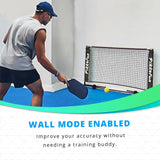 Small Mini Pickleball Net 5 Ft & Silent Pickleball Balls - Quiet Foam Pickleballs for Indoor and Outdoor Practice Bundle