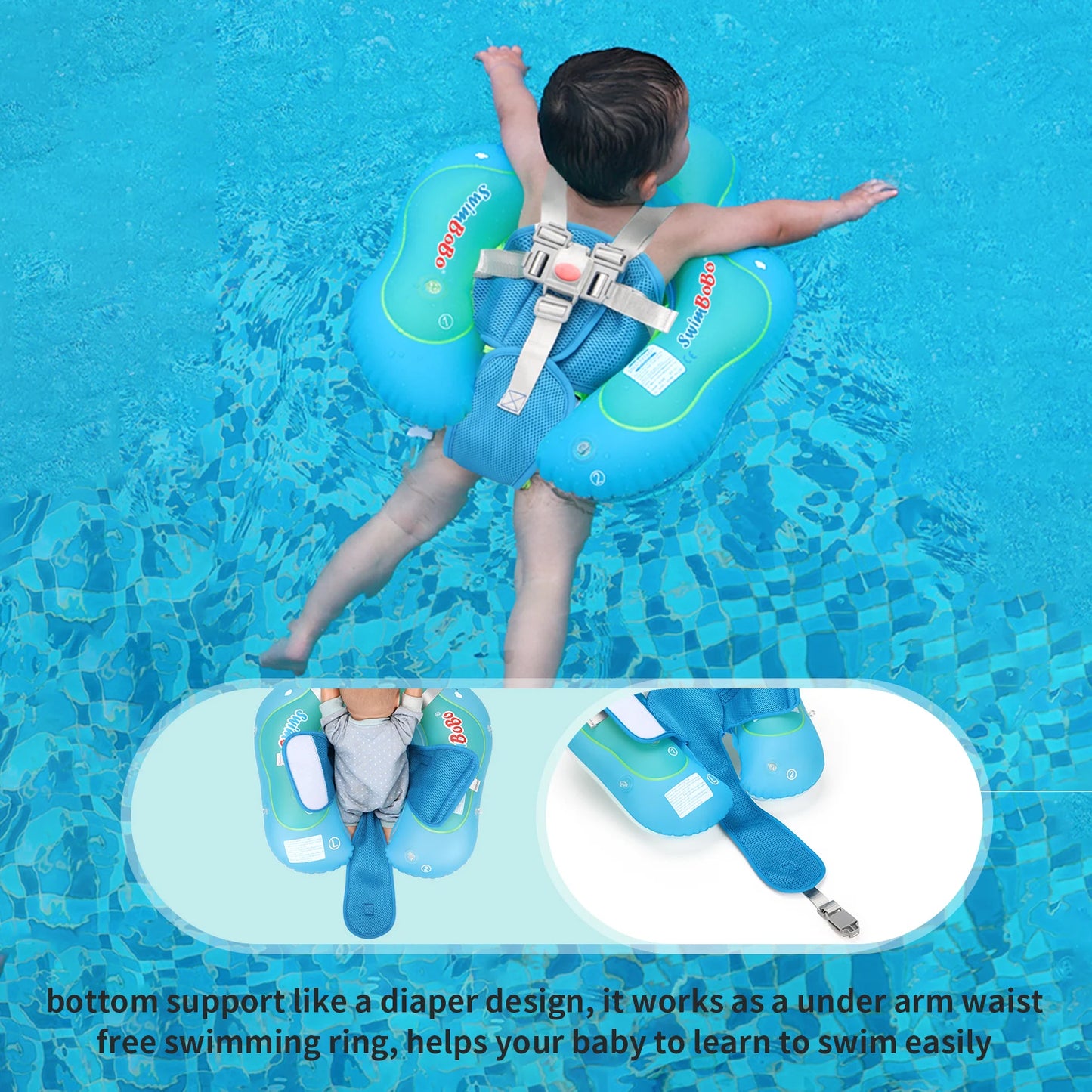 Salvavidas Inflable para Bebé con Parasol Ajustable - Accesorios de Alberca y Verano