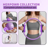 12-Piece Home Pilates Kit with Ring, Ball, Ankle Weights & Resistance Bands