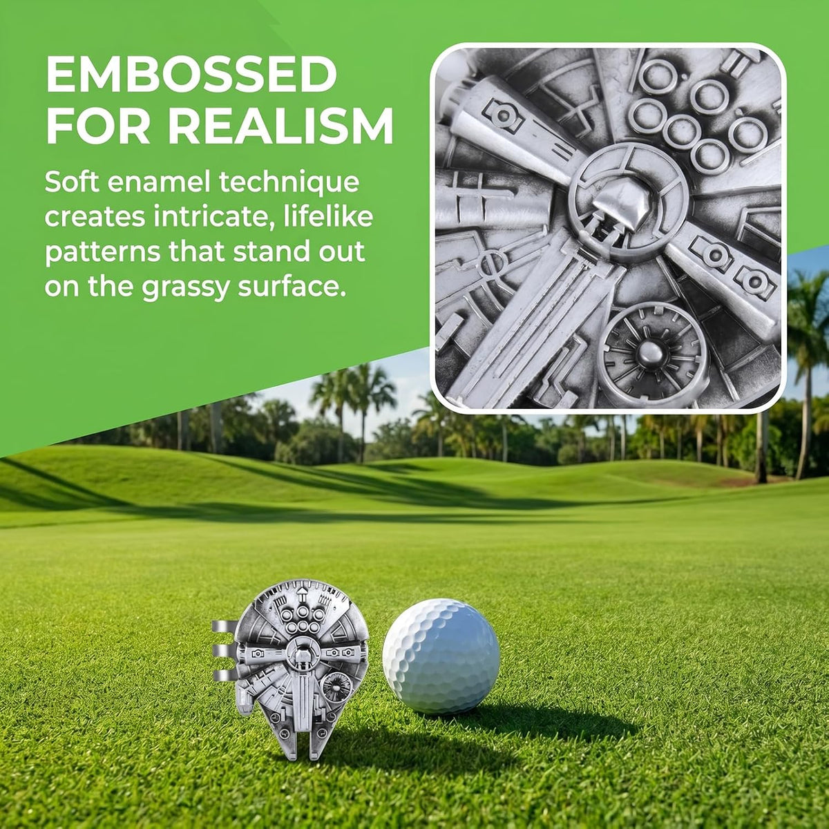 Magnetic Golf Ball Marker Hat Clip – Fun Golf Gift & Course Accessory