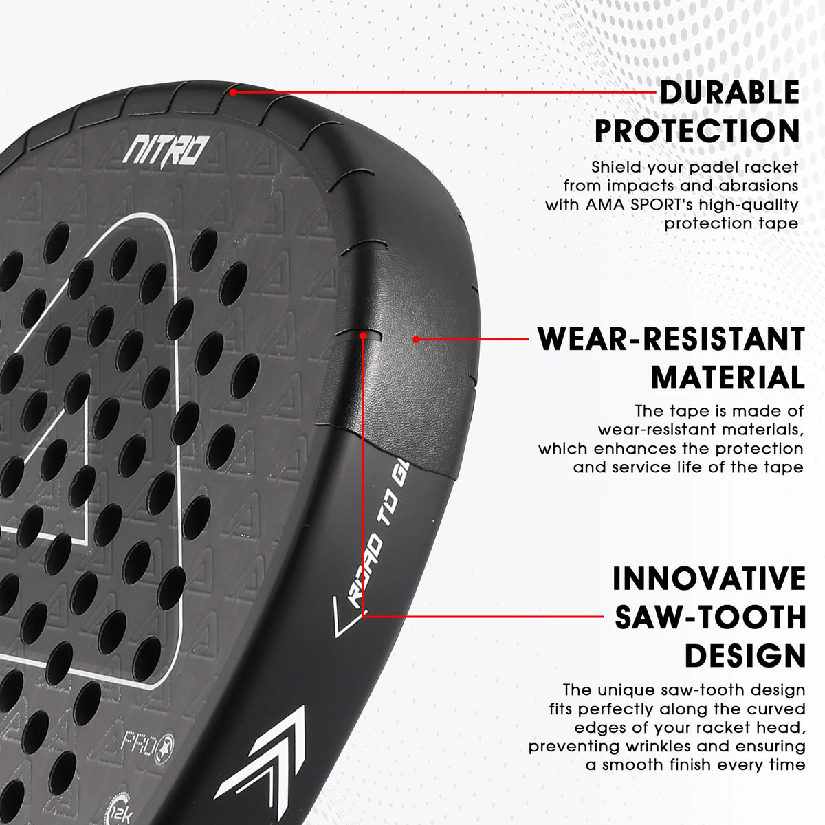 AMA SPORT padel racket protector tape