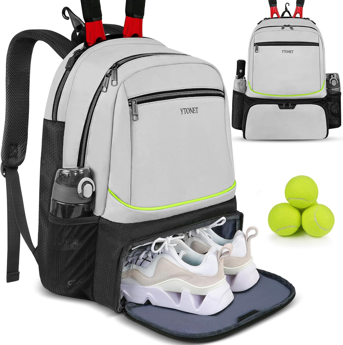 Tennis Bag Tennis Backpack for Women Men 2 Rackets