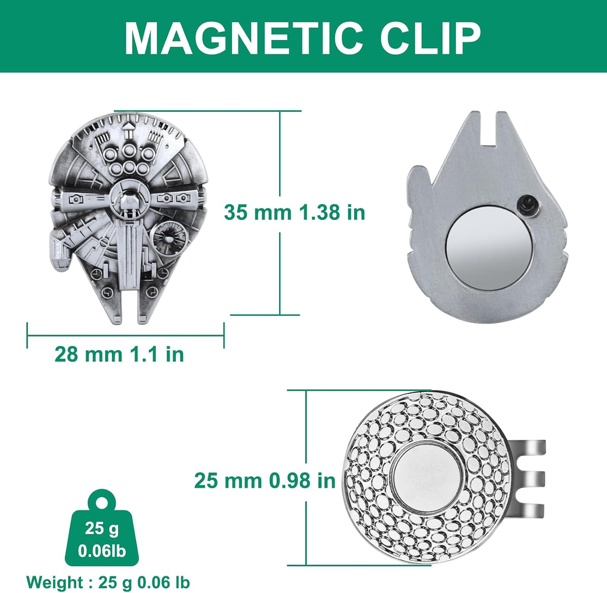 Magnetic Golf Ball Marker Hat Clip – Fun Golf Gift & Course Accessory