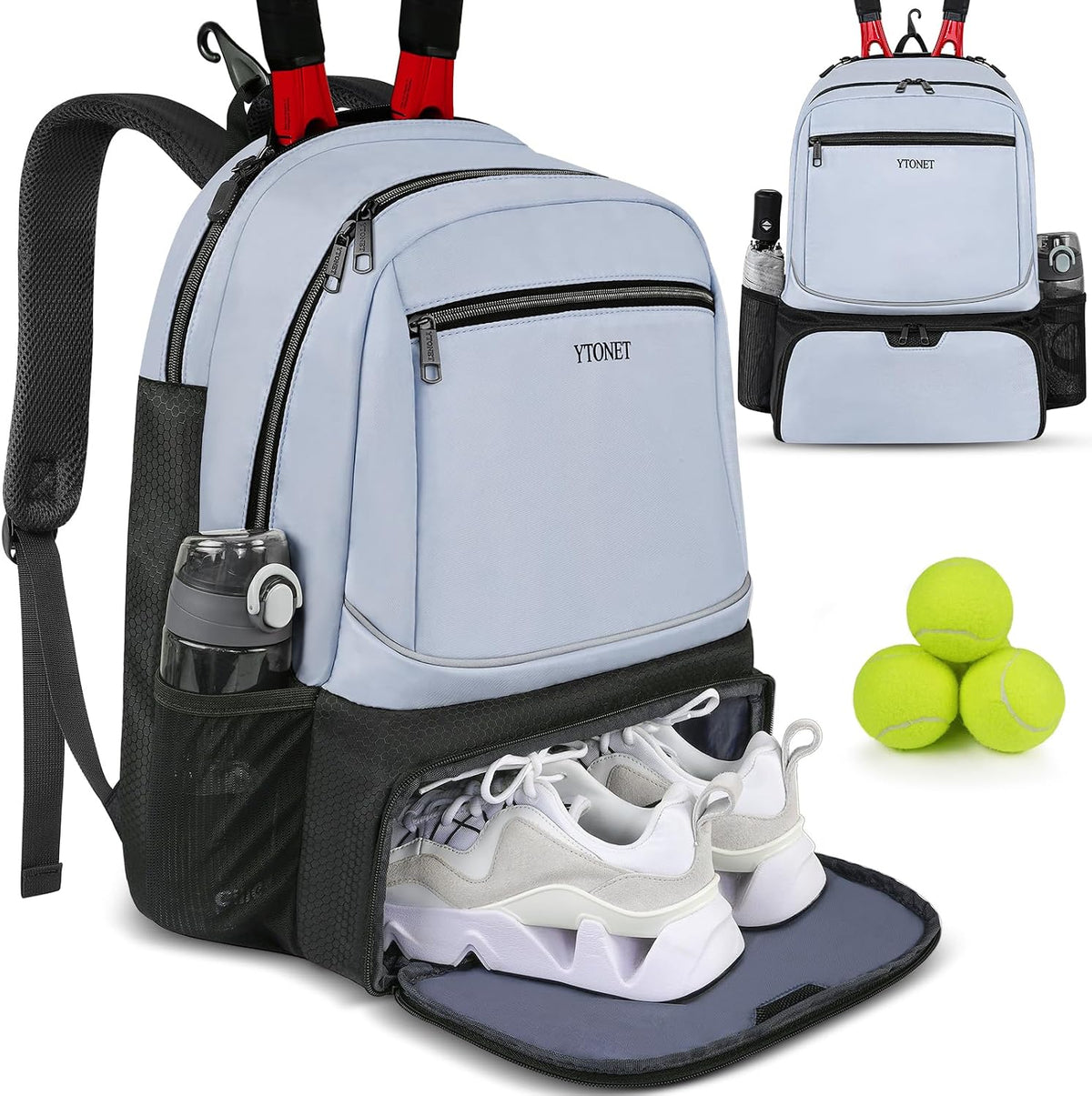 Tennis Bag Tennis Backpack for Women Men 2 Rackets